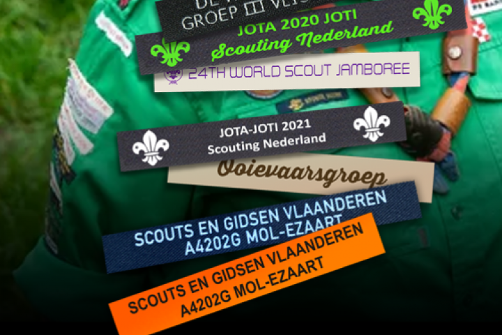 Nieuw in de collectie: naambandjes (scouting)