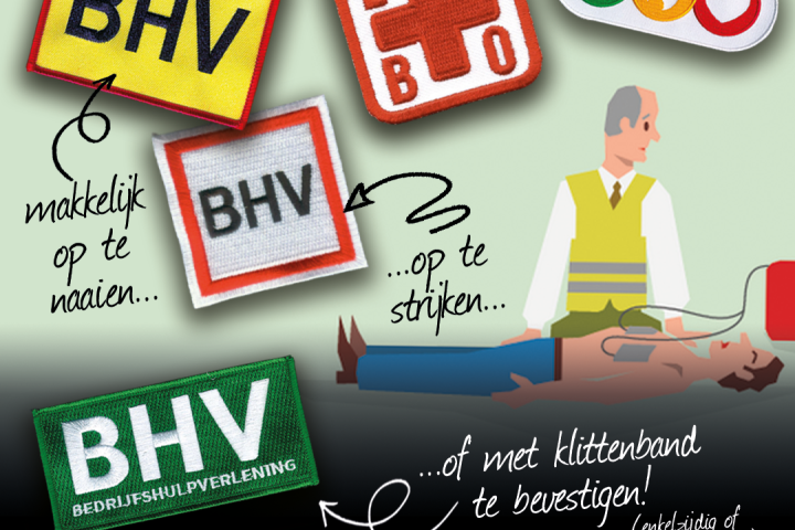 BHV, EHBO, AED Emblemen bestellen  