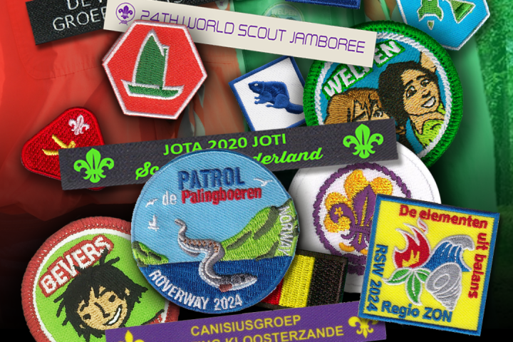 scouting en chiro emblemen en badges